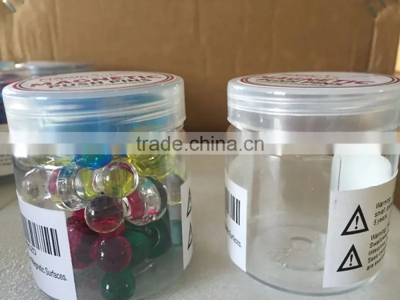 High Quality Acrylic Strong Transparent Magnet Push Pin N35 customized office magnets/memo magnets