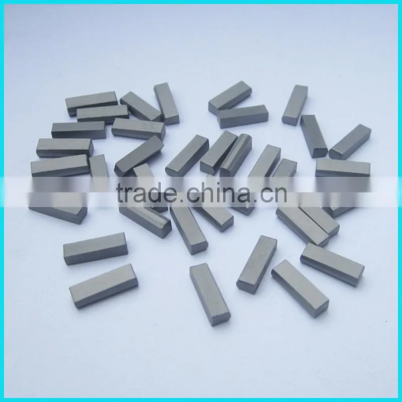 Type D1 tungsten carbide brazing tips for making end milling, periphery turning and boring tools