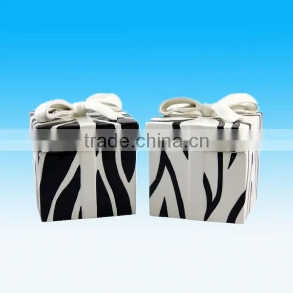 Novelty Black And White Ceramic Gift Box