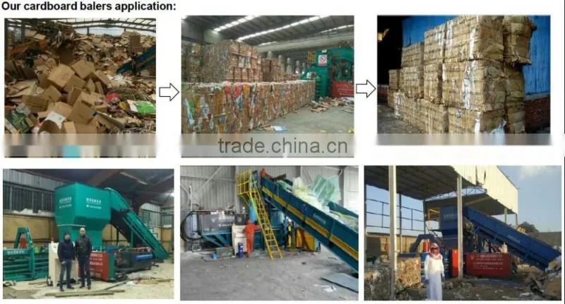 Automatic Cardboard horizontal baler/ automatic cardboard baling press machine