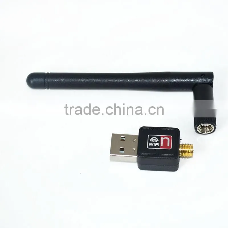 portable hot selling Mini 150M 300mbps USB WiFi Wireless Network Card 802.11 n/g/b LAN card Adapter with Antenna
