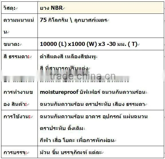 thermal shield pvc butyronitrile rubber foam