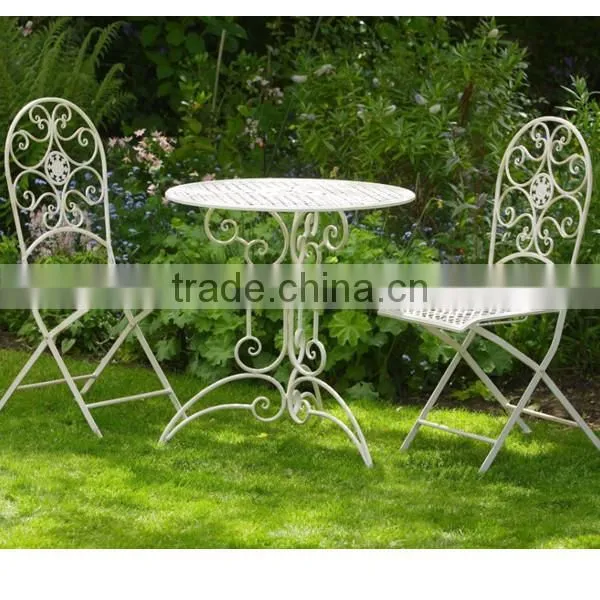decorative folding metal outdoor bench seat
