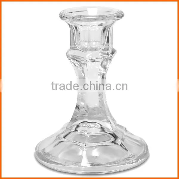 Wholesale glass taper candle holders crystal for decoration