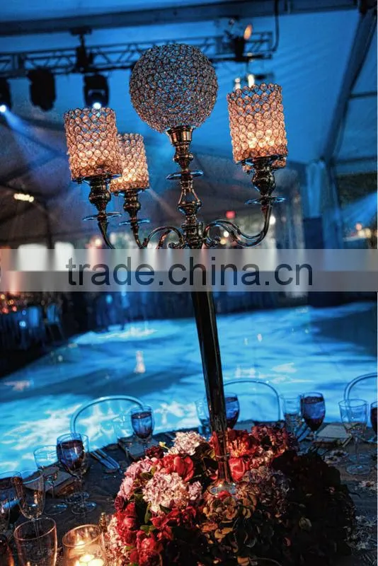 Hot!! Wedding crystal Candelabra on Sale , Decorative wedding Table candelabra centerpiece,