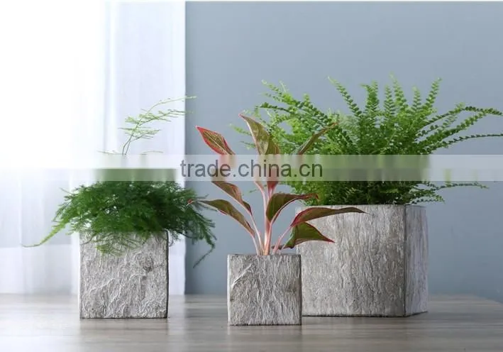 Sigma hot selling small ceramic flower pot square outdoor planters