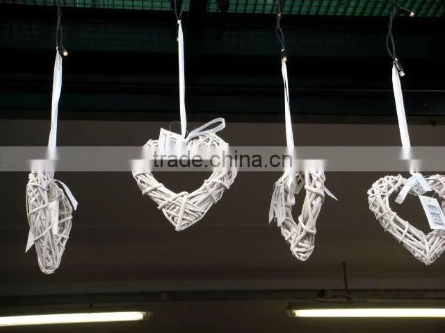 woven wicker heart for christmsa decoration or garden decoration