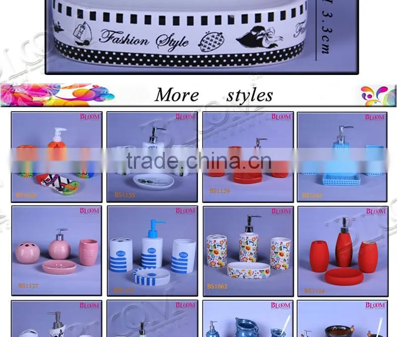 China supplier colorful bathroom accessories set