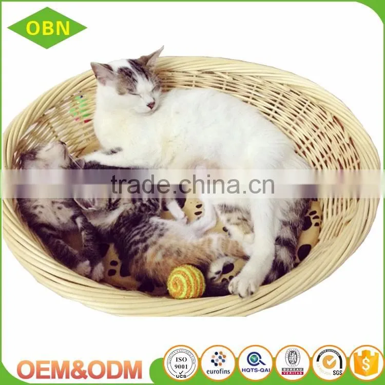 Wholesale custom eco-friendly new style comfortable decoration cheap willow wicker basket for pet