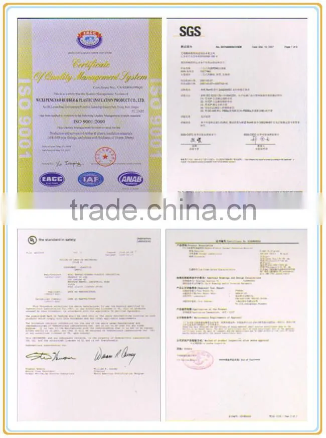 NBR rubber insulation foam tube/hose for air conditioner, Heat Insulation Materials