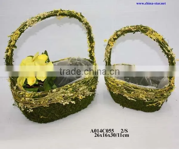 moss jug pot for flower plantting