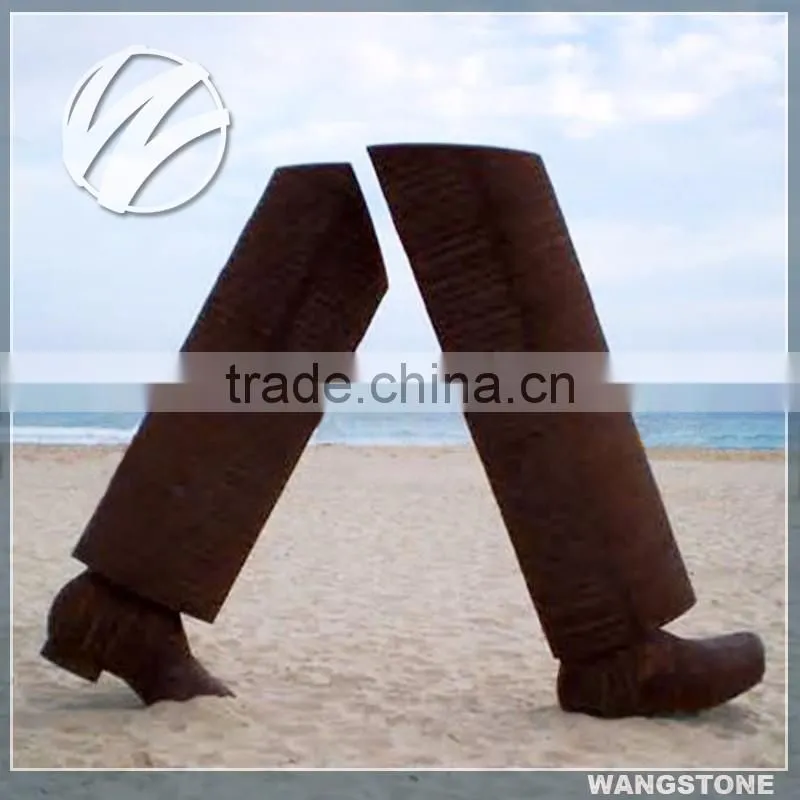 Large Outdoor Rusted Corten Steel Sculpture For Sea Decorastion