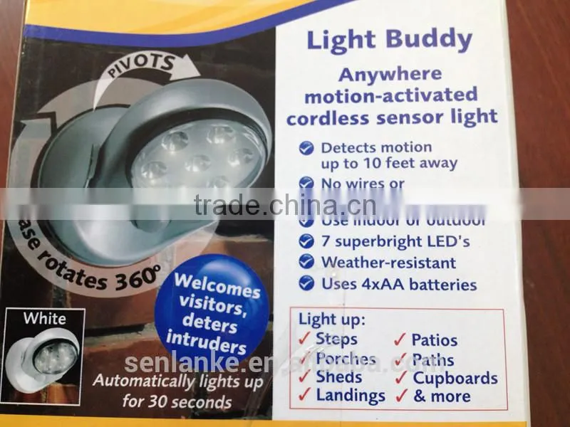 2014 hot!!!! 360 wireless LED motion sensor light with CE