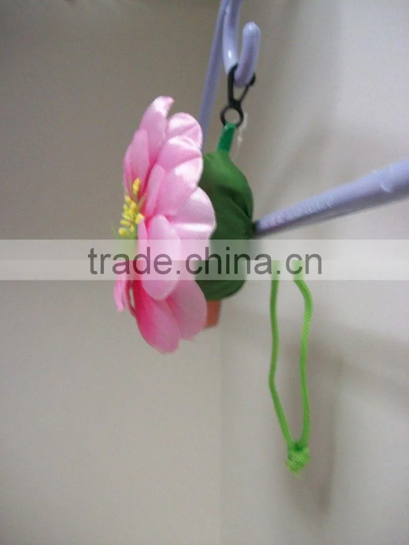 Pretty Orange Flower Shape Re-Usable ECO Foldable Shopping Bag