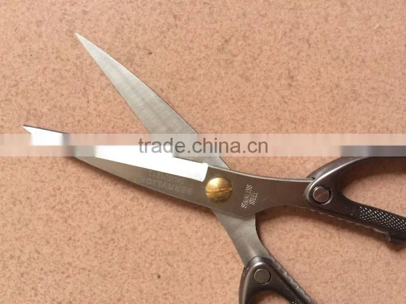 BERRYLION 185mm heavy duty stainless steel kitchen shears with metal handle