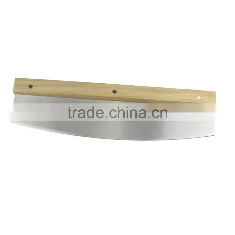 kitchen utensils stainless steel dough scraper with wood handle