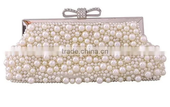 2016 new style fashion cheap pearl evening bags