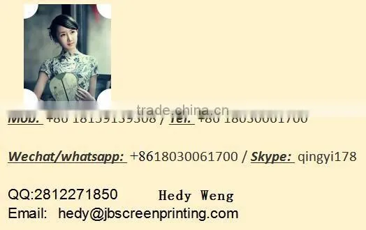 Glossy or matte Jiabao high quality siliconized PET screen printing film