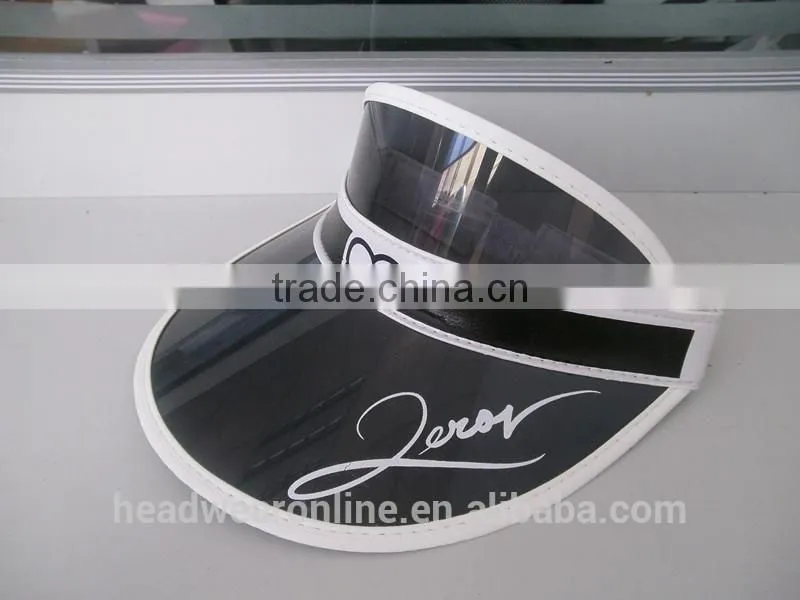 Custom High Quality Cheap Colorful PVC Sun Visor Dongguan Factory