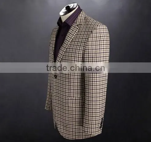 High quality TR business suits/ italy style suits for men/Grid styles Functional buttons on sleeve