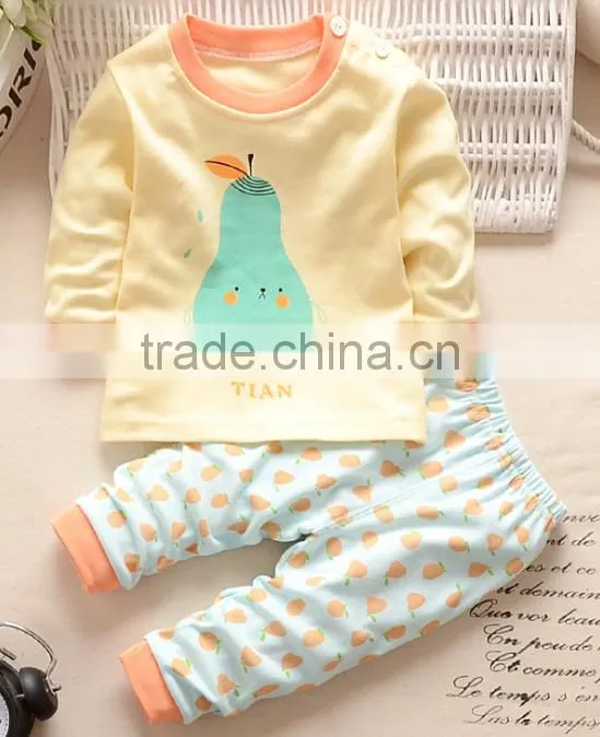 Latest Embroidery Designs Suits 100% Cotton Children Baby Christmas Striped Pajamas
