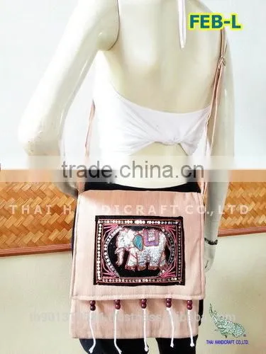 Thai Embroidered HMONG Hill Tribe Tote Handbag