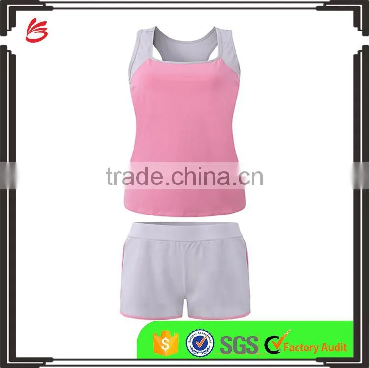 2017 OEM custom plain womens tracksuit set ladies tracksuit morning run blank tracksuit with hood