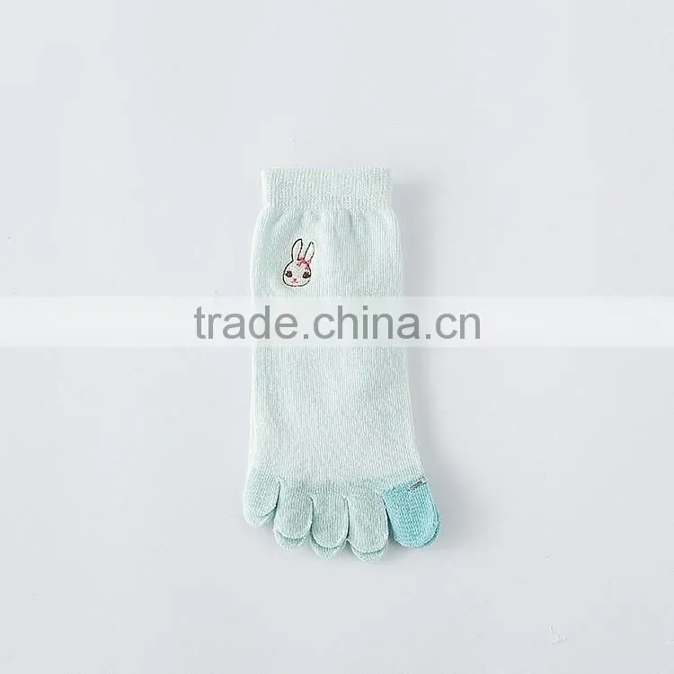 Spell color cotton toe socks toe socks female rabbit yoga socks massage