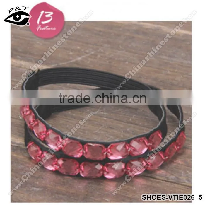 13 colors acryic rhinestone shoe straps decorations shoe lace for high heels