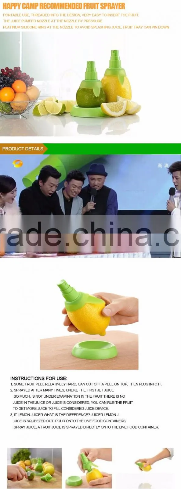 china new design orange squeezer with mini manual spray lemon jucier for fruit juice