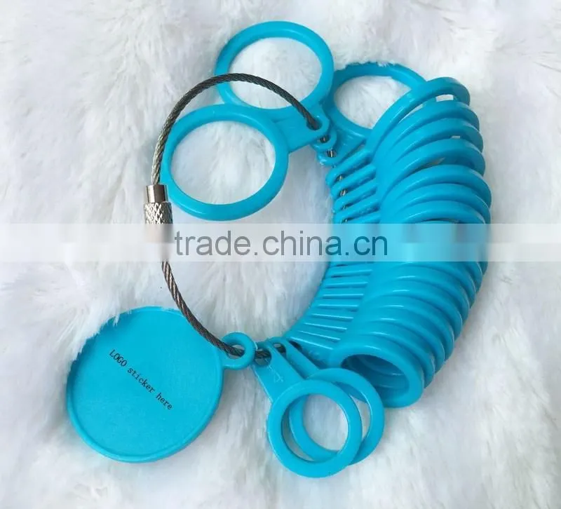 Plastic Blue International Finger ring Sizes Gauge 4-24 Standard Universal Ring Sizer Gauge Tool Set