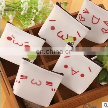 Korean Fashion Candy Color Jelly Glue Coin Purses Children Zipper Change Purse Kids Girl Women Key Earphone Storage Bags