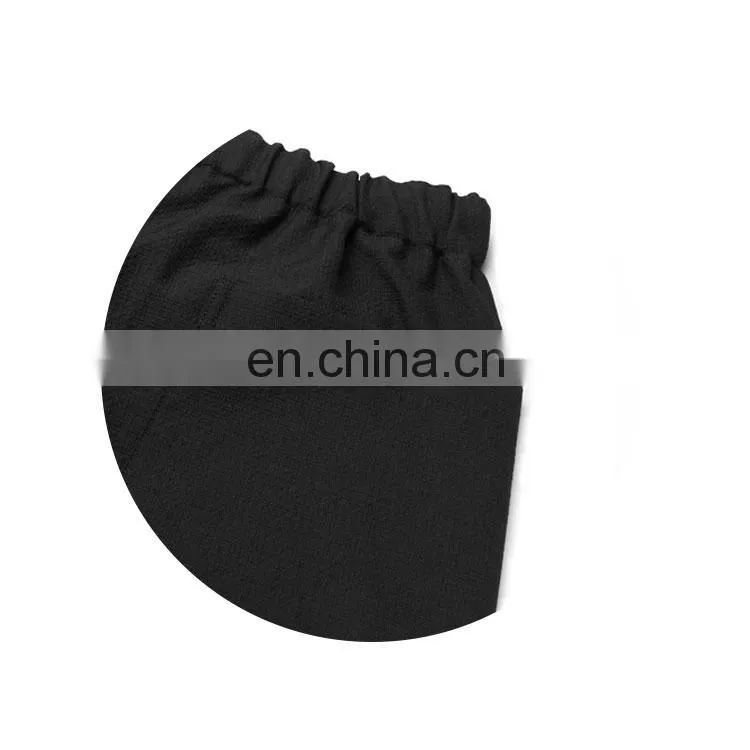 Newest Fashion Design Classic Style Danes Black Virgin Cotton Drawstring Shorts