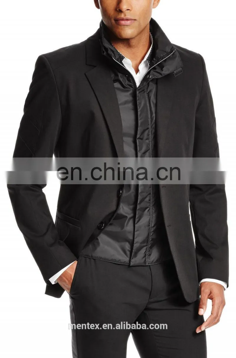 Slim Fit, Stretch Cotton Jacket with Detachable Inlay