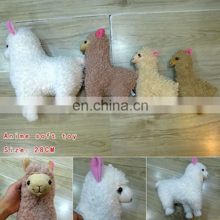 Soft Plush Toy Sheep Alpaca Plush 28cm,price for 1 piece Wholesale Fashion Anime Cos Hot and New Style