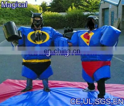 Foam padded infltable sumo suits