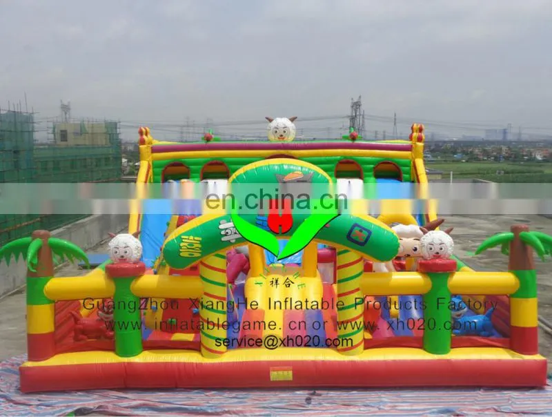 PVC Tarpaulin suitable on Square inflatable giant cartoon fun city