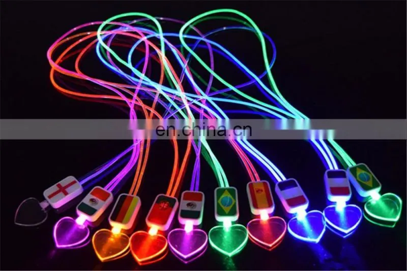 Hot sale custom lanyards promotional led lanyards Led Lights Lanyards