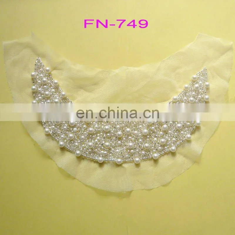 pearl beads collar for garment