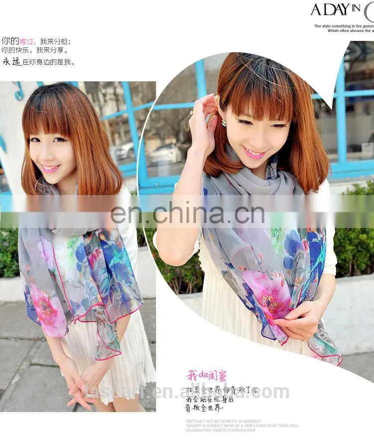 2015fashion style newest high quality silk georgette digital printing stole(SP887DL)