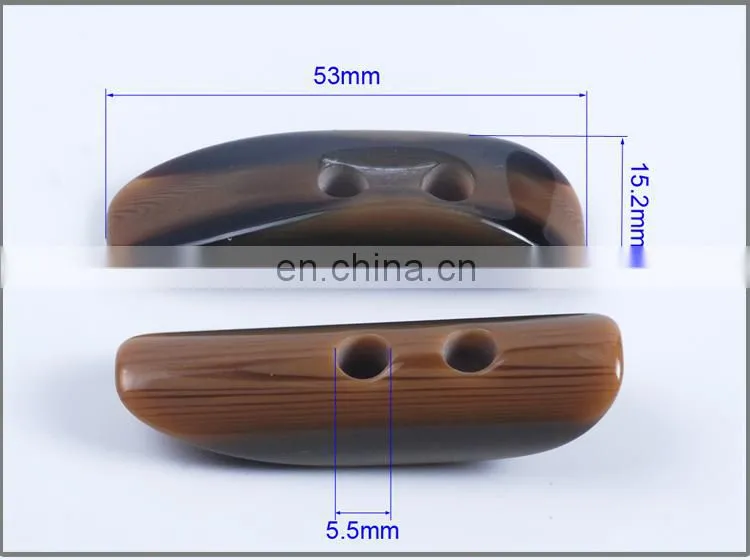 Buffalo Horn Toggle Button Garments button Resin Button BP40524