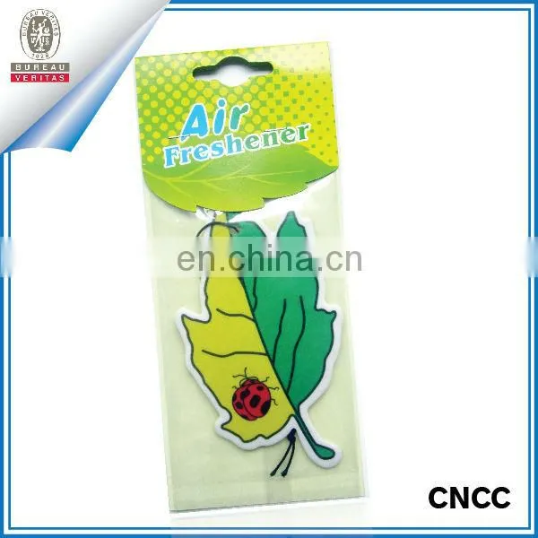 Hanging absorbent paper car air freshener