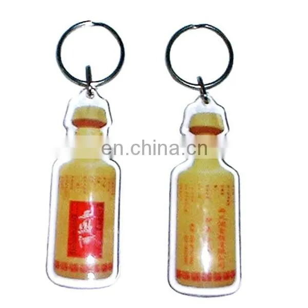 Promotion mini beer bottle keychain factory