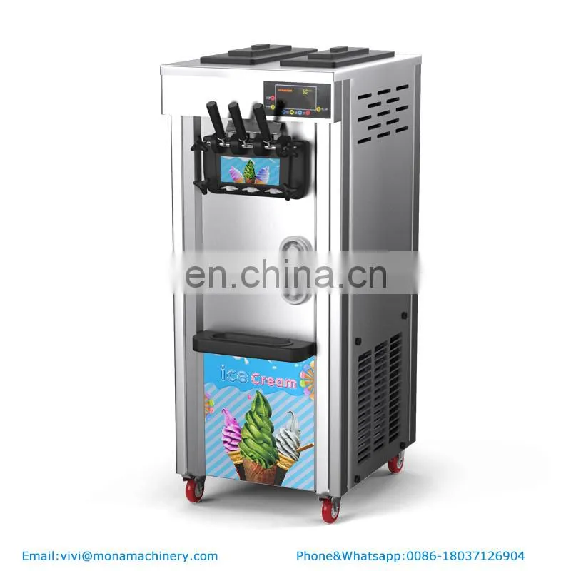 desktop small commercial ice cream machine| vertical automatic MONA cone soft ice cream machine