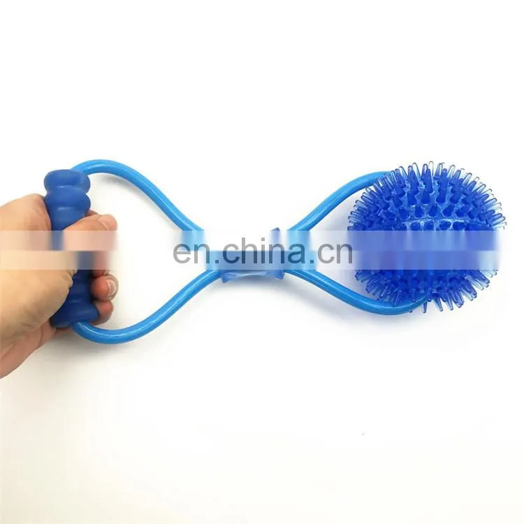 Pet toy interactive spiked elastic drawstring ball molar dog toys tpr