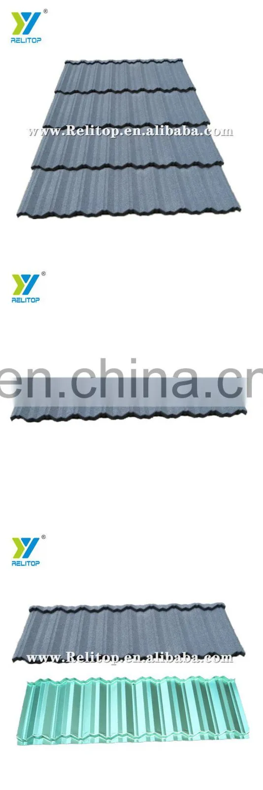 Made From China 0.5 Mm Thick Aluminum Zinc Roofing Sheet High Quality Metal Stone Coated Roof Tile