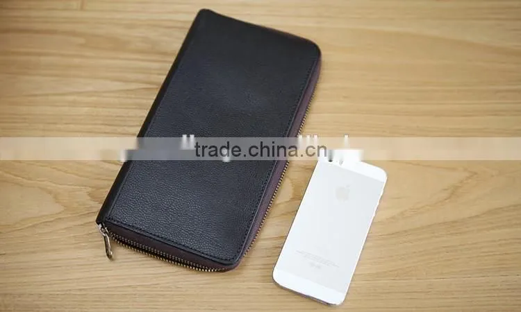 vintage style cowhide leather cell phone case wallet men clutch wallet with phone holder