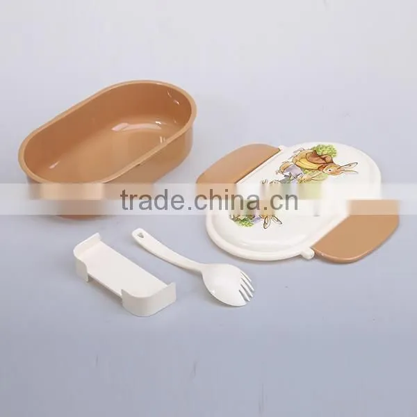 PP plastic children lunch box with spoon