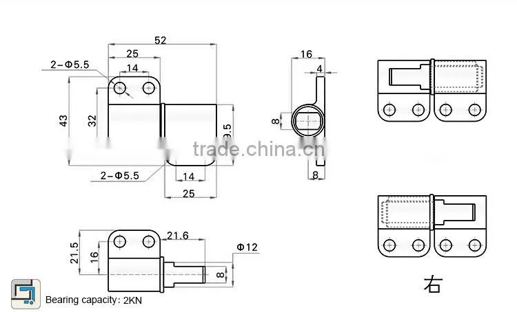 Hot Sale hinge with ball bearing