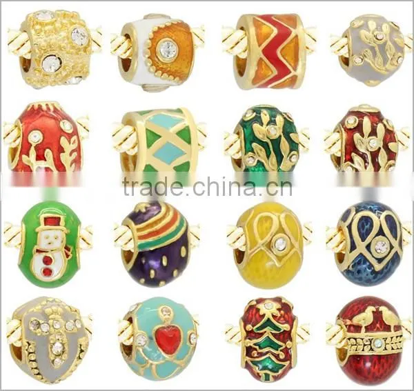 handmade enameled metal corner bead for Jewelry